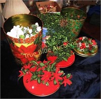 Tins filled with Garlands & Wreaths