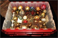 Tote of Holiday Decorations