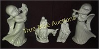 Four Ceramic Figurines - Holiday