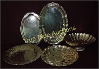 Assorted Silver Plate  Platters