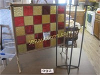 Candle Holder- Stain Glass Screen-