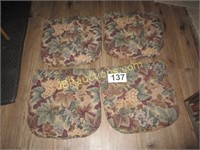 4 Floral Seat Cushions