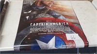 CAPTAIN AMERICA DOUBLE SIDED MOVIE POSTER AUTHENTC