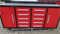 Unused 7' Steelman Red Work Bench/Toolbox