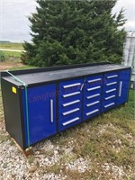 Unused 9' 5" Steelman Blue Work Bench/Toolbox