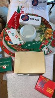 Pendleton coffee mug and misc Christmas items