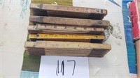 (5) ANTIQUE FOLD UP RULERS