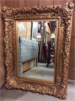 Gold neoclassical mirror and print