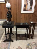 Sculptural lamp & side tables