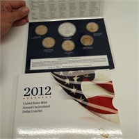 2012 United States Annual UNC Dollar Coin Set