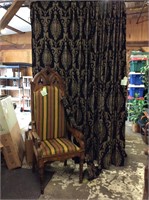 Throne chair & valiant curtains