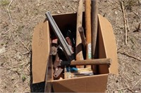 Box of Handles, Hammers, & Misc