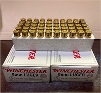 2 BOXES OF WINCHESTER 9MM LUGER (100RDS)