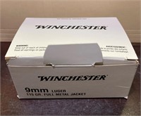 1 BOX OF WINCHESTER 9MM LUGER (100RDS)