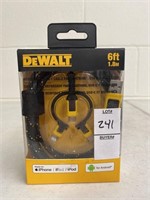 DeWalt 6’ three in one cell phone charger, made