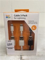 Tech&Go Signature Series cable 3-pack made for