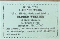 History of Eldred Wheeler Furniture, Hingham, MA