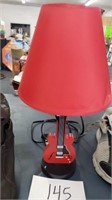 RED GUITAR DECOR LAMP
