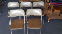 LOT OF (5) FOLDING CHAIRS