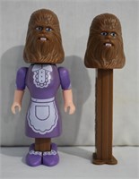 2 pcs PEZ Star Wars Chewbacca & Body Parts