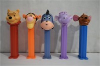 5pcs Winnie The Pooh PEZ Candy Dispensers