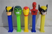 5pcs Super Heros PEZ Candy Dispensers