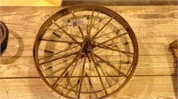 (2) Metal Wagon Wheels with Metal rim
