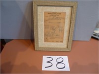 Boligs Coal Yard receipt from 1945