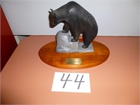 Bear carving by V.C. Long Sunbury Pa.
