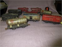 lot of 9 Marx Toy Train Cars (see Pics)