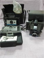 3 Vintage Polaroid Cameras Mod 210, 240, Colorpak