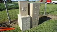 (3) Metal Filing Cabinets