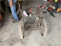Torch Cart on Steel Wheels w/Hoses and Gauges