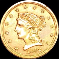 1862-S $2.50 Gold Quarter Eagle CLOSELY UNC