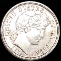 1911-D Barber Silver Dime CLOSELY UNCIRCULATED