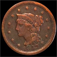 1852 Braided Hair Large Cent NICELY CIRCULATED