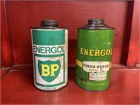 2 X 1 QUART ENERGOL MOTOR OIL TINS