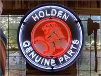 “HOLDEN GENUINE PARTS “ NEON SIGN-90CM DIAMETER