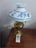 Brass Alladin model A Kerosene lamp, electrified