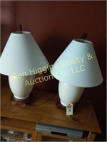 Pair of ceramic vase-style lamps