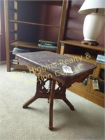Victorian marble top end table