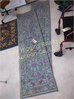 (2) Floral oriental runner rugs 91" X 24"