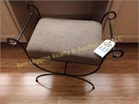 Wrought iron vanity stool
