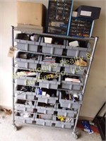 Shelf unit w/ misc. tools w/ organizer bin