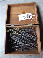 Wood box w/ drill bits