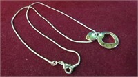 .925 STERLING DOUBLE HEART NECKLACE, 20"