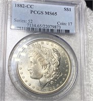 1882-CC Morgan Silver Dollar PCGS - MS65