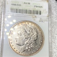 1896-O Morgan Silver Dollar ANACS - AU55