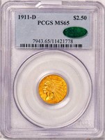 $2.50 1911-D STRONG D. PCGS MS65 CAC
