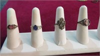 4 .925 STERLING RINGS VARIOUS STYLES/SIZES
